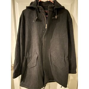 Ralph Lauren Women's Charcoal Wool  Hooded Toggle‎ Parka Coat Size S